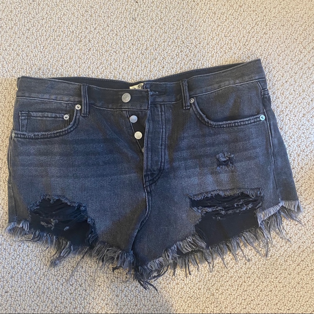 free people jean shorts
